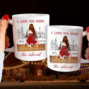 I Love You More, Personalized Coffee Mug, Christmas Gifts For Couple
