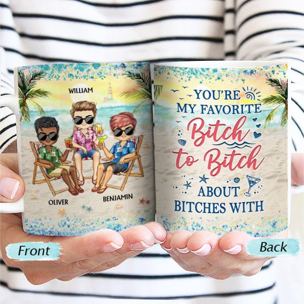 I Love You To The Beach And Back Best Friends - Bestie BFF Gift - Personalized Custom White Edge-to-Edge Mug I Love You To The Beach And Back Best Friends - Bestie BFF Gift - Personalized Custom White Edge-to-Edge Mug