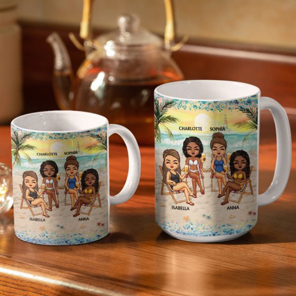 I Love You To The Beach And Back Best Friends - Bestie BFF Gift - Personalized Custom White Edge-to-Edge Mug I Love You To The Beach And Back Best Friends - Bestie BFF Gift - Personalized Custom White Edge-to-Edge Mug
