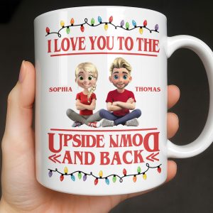 I Love You To The Moon And Back With Animated Characters - Personalized Custom Coffee Mug - CPL1032_MG
