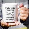 I Make People Beautiful Hairstylist Coffee Mug, Funny Hairdresser Gift for Salon Stylist Barber, Birthday Christmas Gift for Coworker Friend