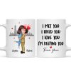 I Met You I Like You Couple Hugging Kissing Gifts by Occupation Gift For Her Gift For Him Firefighter, Nurse, Police Officer Personalized Mug