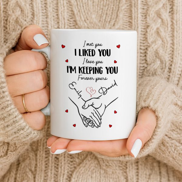 I Met You I Liked You I Love You I'm Keeping You with Hearts - Personalized Custom Coffee Mug - CPL1081_MG I Met You I Liked You I Love You I'm Keeping You with Hearts - Personalized Custom Coffee Mug - CPL1081_MG