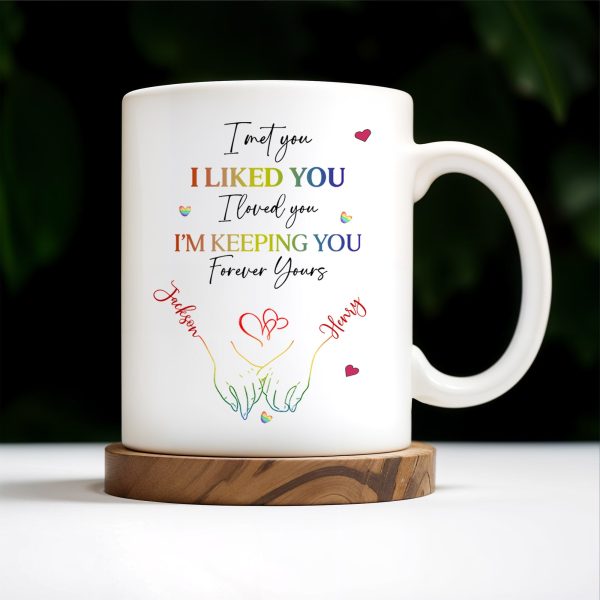 I Met You I Liked You I Loved You Forever Yours Hearts And Hands Mug - Personalized Custom Coffee Mug - CPL126_MG I Met You I Liked You I Loved You Forever Yours Hearts And Hands Mug - Personalized Custom Coffee Mug - CPL126_MG