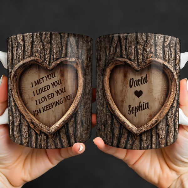 I Met You, I Liked You, I Loved You, I'm Keeping You, Tree Bark and Heart - Personalized Custom Coffee Mug - CPL1202_MG I Met You, I Liked You, I Loved You, I'm Keeping You, Tree Bark and Heart - Personalized Custom Coffee Mug - CPL1202_MG