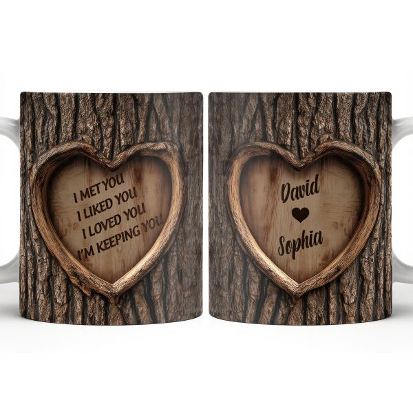 I Met You, I Liked You, I Loved You, I'm Keeping You, Tree Bark and Heart - Personalized Custom Coffee Mug - CPL1202_MG I Met You, I Liked You, I Loved You, I'm Keeping You, Tree Bark and Heart - Personalized Custom Coffee Mug - CPL1202_MG