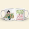 I Might Be Vegan But I Still Love A Sausage - Personalized Vegan Gardening Mug - Gift For Vegan