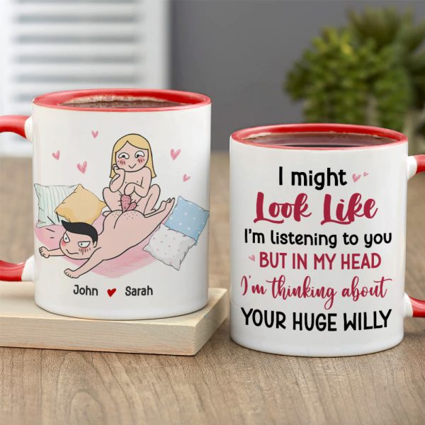 I Might Look Like I'm Listening To You, Gift For Couple, Personalized Mug, Funny Couple Coffee Mug, Couple Gift I Might Look Like I'm Listening To You, Gift For Couple, Personalized Mug, Funny Couple Coffee Mug, Couple Gift