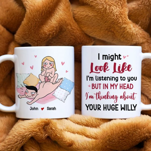 I Might Look Like I'm Listening To You, Gift For Couple, Personalized Mug, Funny Couple Coffee Mug, Couple Gift I Might Look Like I'm Listening To You, Gift For Couple, Personalized Mug, Funny Couple Coffee Mug, Couple Gift
