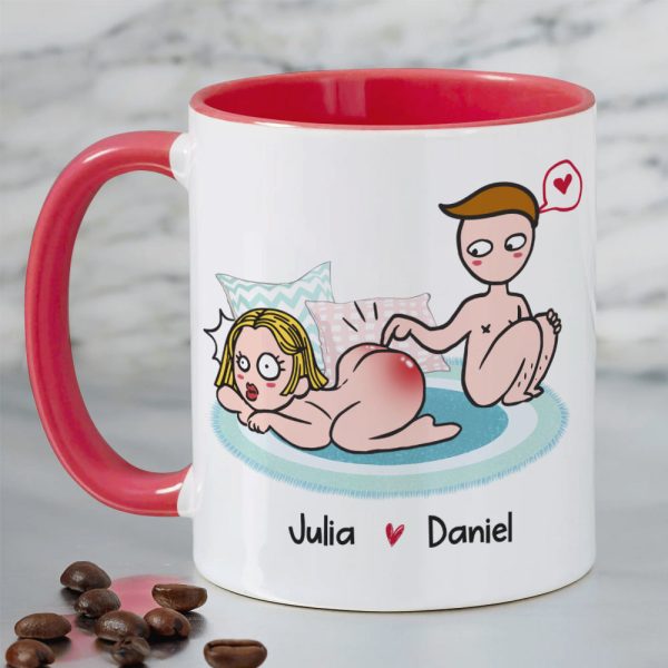 I Only Tolerate You Because Of Your Huge Butt Personalized Mug, Funny Gift For Couple
