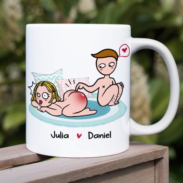 I Only Tolerate You Because Of Your Huge Butt Personalized Mug, Funny Gift For Couple