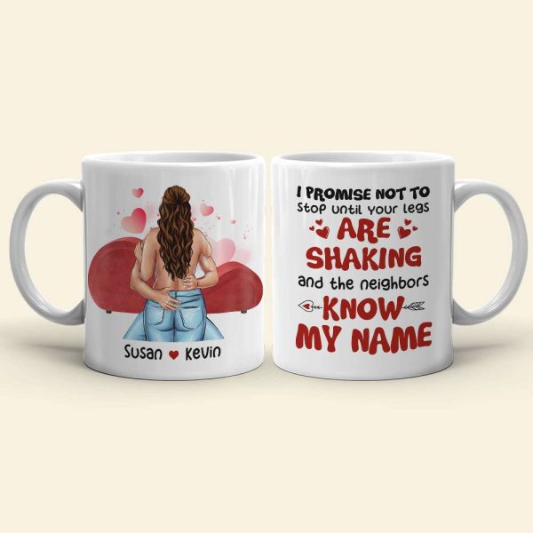 I Promise Not To Stop, Personalized Mug, Gifts For Naughty Couple