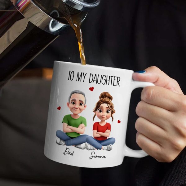 I Smile Because You Are My Daughter 3D Effect - Personalized Mug I Smile Because You Are My Daughter 3D Effect - Personalized Mug