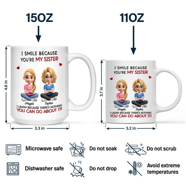 I Smile Because You Are My Sister Brother - Personalized Mug I Smile Because You Are My Sister Brother - Personalized Mug