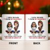 I Smile Because You're My Daughter, Cartoon Figures and Christmas Sweaters - Personalized Custom Coffee Mug - FAM770_MG I Smile Because You're My Daughter, Cartoon Figures and Christmas Sweaters - Personalized Custom Coffee Mug - FAM770_MG