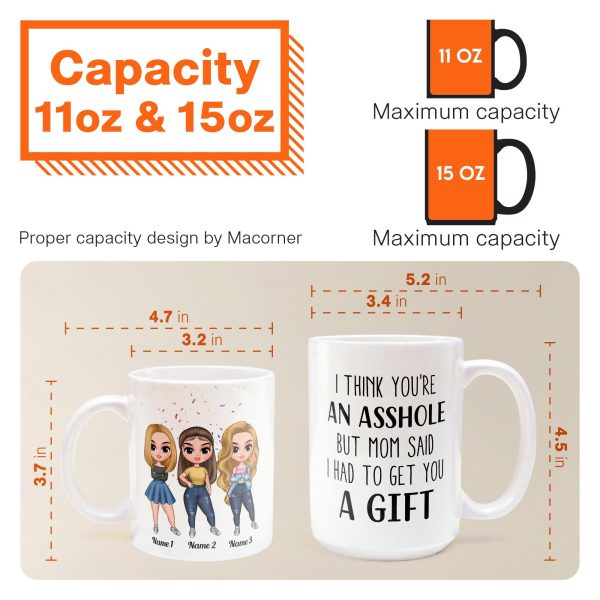 I Think You'Re An Asshole - Personalized Mug - Birthday, Christmas Gift For Sisters I Think You'Re An Asshole - Personalized Mug - Birthday, Christmas Gift For Sisters
