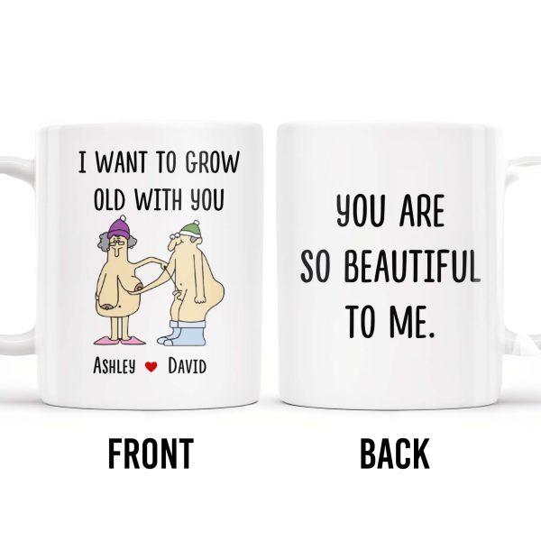 I Want to Grow Old with You, Beautiful Couple Design - Personalized Custom Coffee Mug - CPL172_MG I Want to Grow Old with You, Beautiful Couple Design - Personalized Custom Coffee Mug - CPL172_MG