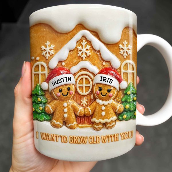 I Want To Grow Old With You Gingerbread Couple - Personalized Custom Coffee Mug - CPL999_MG I Want To Grow Old With You Gingerbread Couple - Personalized Custom Coffee Mug - CPL999_MG