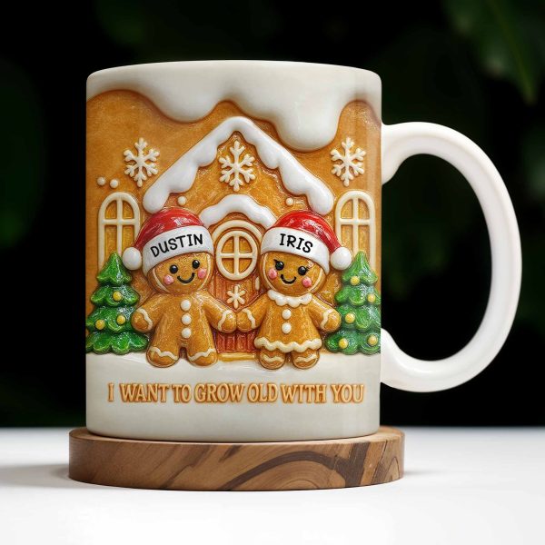 I Want To Grow Old With You Gingerbread Couple - Personalized Custom Coffee Mug - CPL999_MG I Want To Grow Old With You Gingerbread Couple - Personalized Custom Coffee Mug - CPL999_MG