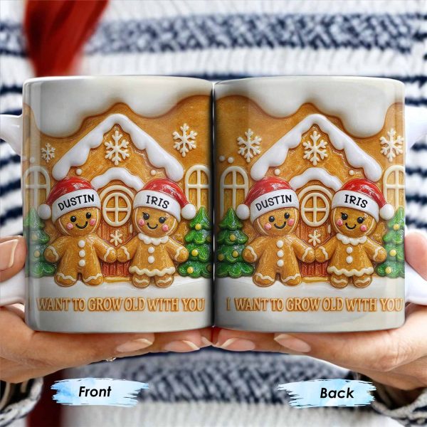 I Want To Grow Old With You Gingerbread Couple - Personalized Custom Coffee Mug - CPL999_MG I Want To Grow Old With You Gingerbread Couple - Personalized Custom Coffee Mug - CPL999_MG
