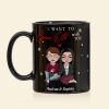 I Want To Grow Old With You Personalized Wordle Couple Mug, Gift For Couple