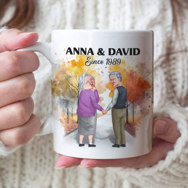 I Want To Hold Your Hand At 80 Personalized Coffee Mug, Couple Gift