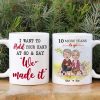 I Want To Hold Your Hand At 80 & Say "We Made It" Personalized Mug, Gift For Couple