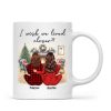 I Wish We Lived Closer Back View Pajamas Besties Personalized Mug, Christmas Gift For Besties, Best Friends