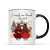 I Wish We Lived Closer Back View Pajamas Besties Personalized Mug, Christmas Gift For Besties, Best Friends