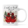 I Wish We Lived Closer Back View Pajamas Besties Personalized Mug, Christmas Gift For Besties, Best Friends