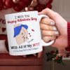 I Wish You Happy Valentine's Day, Couple Gift, Personalized Mug, Funny Butt Mug