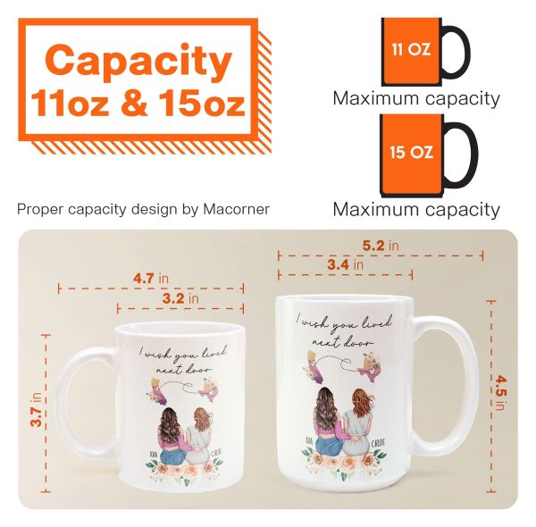 I Wish You Lived Next Door Friendship, Motherhood Gift - Personalized Mug I Wish You Lived Next Door Friendship, Motherhood Gift - Personalized Mug