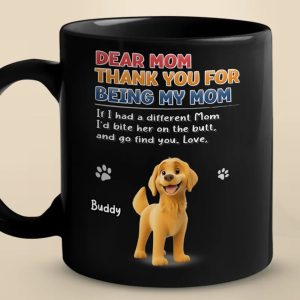 I Woof You, Now Gimme Treats - Dog Personalized Custom Black Mug - Gift For Pet Owners, Pet Lovers