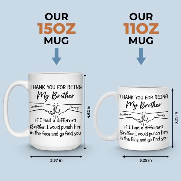 I Would Punch Him In The Face And Go Find You - Family Personalized Custom Mug - Gift For Family Members I Would Punch Him In The Face And Go Find You - Family Personalized Custom Mug - Gift For Family Members