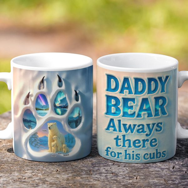 Ice Bear Dad Footprint Coffee Mug - Personalized Gifts For Dad 02qhqn190525 Ice Bear Dad Footprint Coffee Mug - Personalized Gifts For Dad 02qhqn190525