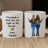 I'd Punch A Bitch For You Besties Best Friend Gift Cup, Friendship Personalized Mug I'd Punch A Bitch For You Besties Best Friend Gift Cup, Friendship Personalized Mug