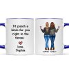 I'd Punch A Bitch For You Besties Best Friend Gift Cup, Friendship Personalized Mug I'd Punch A Bitch For You Besties Best Friend Gift Cup, Friendship Personalized Mug