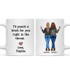 I'd Punch A Bitch For You Besties Best Friend Gift Cup, Friendship Personalized Mug I'd Punch A Bitch For You Besties Best Friend Gift Cup, Friendship Personalized Mug