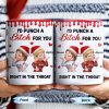 I'd Punch A [Name] For You, Santa Hats And Love Hearts Design - Personalized Custom Coffee Mug - BST458_MG