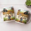 Idyllic Farm Scene With Tractor And Farmer - Personalized Custom Coffee Mug - FARM025_MG