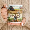 Idyllic Farm Scene With Tractor And Farmer - Personalized Custom Coffee Mug - FARM025_MG