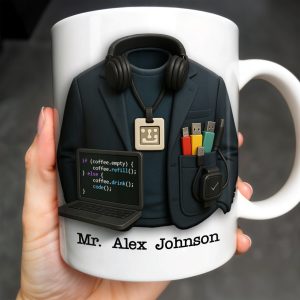 If Coffee.Empty Then Refill, Else Drink And Code, Laptop And Headphones - Personalized Custom Coffee Mug - GRAD287_MG