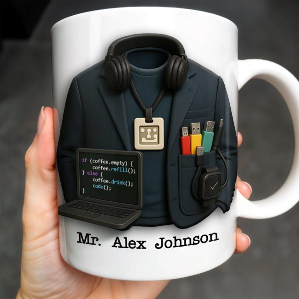 If Coffee.Empty Then Refill, Else Drink And Code, Laptop And Headphones - Personalized Custom Coffee Mug - GRAD287_MG If Coffee.Empty Then Refill, Else Drink And Code, Laptop And Headphones - Personalized Custom Coffee Mug - GRAD287_MG