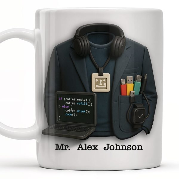 If Coffee.Empty Then Refill, Else Drink And Code, Laptop And Headphones - Personalized Custom Coffee Mug - GRAD287_MG If Coffee.Empty Then Refill, Else Drink And Code, Laptop And Headphones - Personalized Custom Coffee Mug - GRAD287_MG
