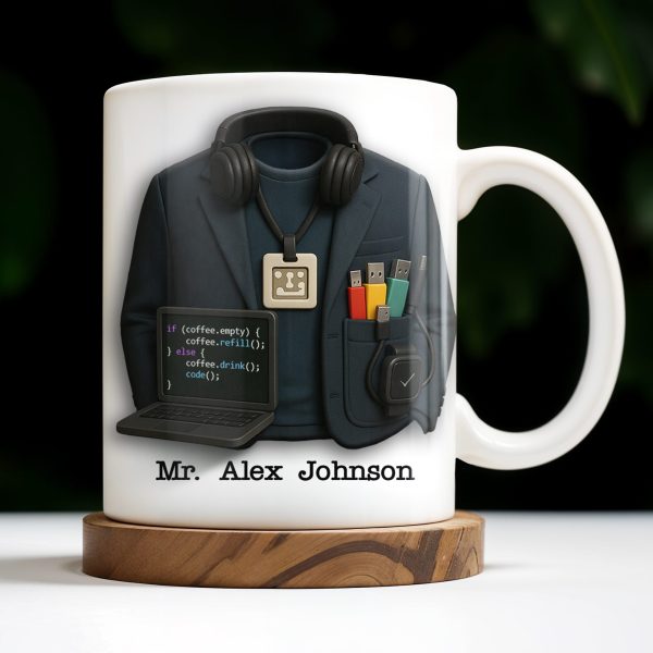 If Coffee.Empty Then Refill, Else Drink And Code, Laptop And Headphones - Personalized Custom Coffee Mug - GRAD287_MG If Coffee.Empty Then Refill, Else Drink And Code, Laptop And Headphones - Personalized Custom Coffee Mug - GRAD287_MG