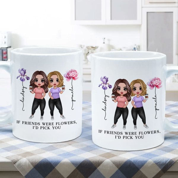 If Friends Were Flowers Birth Month Flowers Gift For Best Friends Besties Personalized Mug