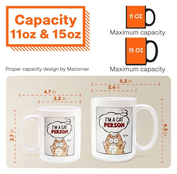 I'm A Cat Person - Cartoon Version - Personalized Mug I'm A Cat Person - Cartoon Version - Personalized Mug