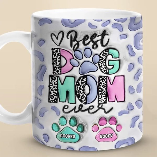 I'm Just A Full-Time Dog Mom - Dog Personalized Custom 3D Inflated Effect Printed Mug - Gift For Pet Owners, Pet Lovers I'm Just A Full-Time Dog Mom - Dog Personalized Custom 3D Inflated Effect Printed Mug - Gift For Pet Owners, Pet Lovers