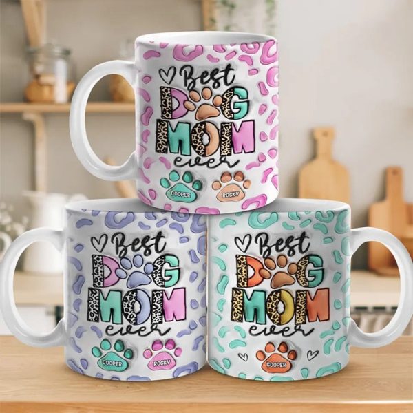 I'm Just A Full-Time Dog Mom - Dog Personalized Custom 3D Inflated Effect Printed Mug - Gift For Pet Owners, Pet Lovers I'm Just A Full-Time Dog Mom - Dog Personalized Custom 3D Inflated Effect Printed Mug - Gift For Pet Owners, Pet Lovers