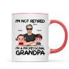 I'm Not Retired I'm A Professional Grandpa Personalized Mug, Retirement Gift For Grandpa